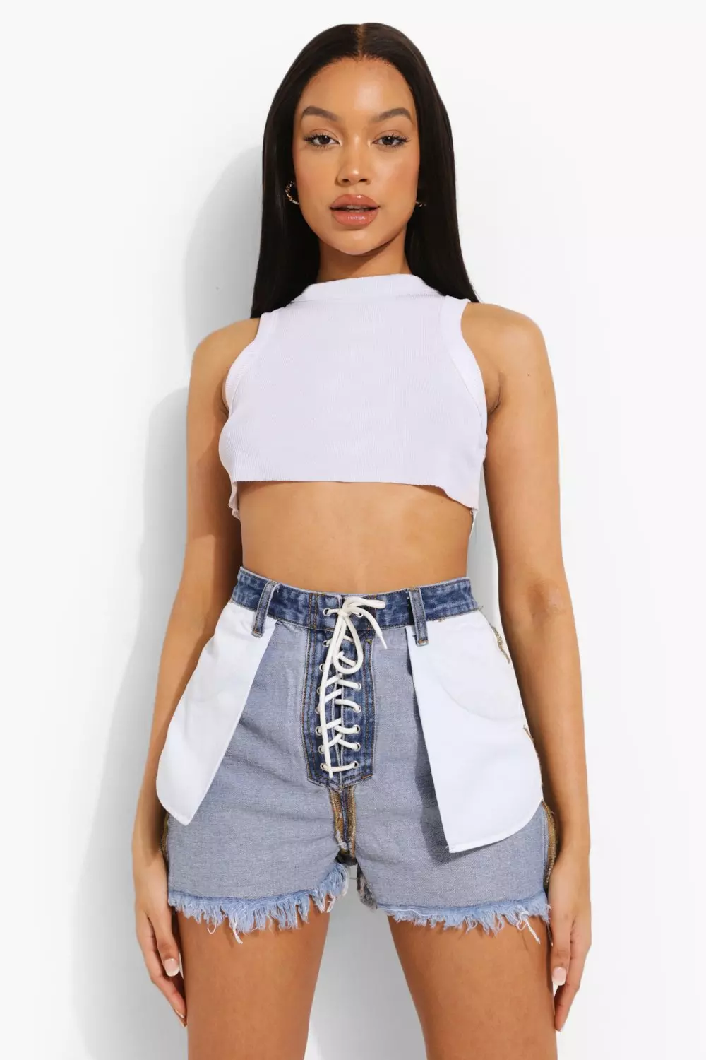 Inside out sales denim shorts